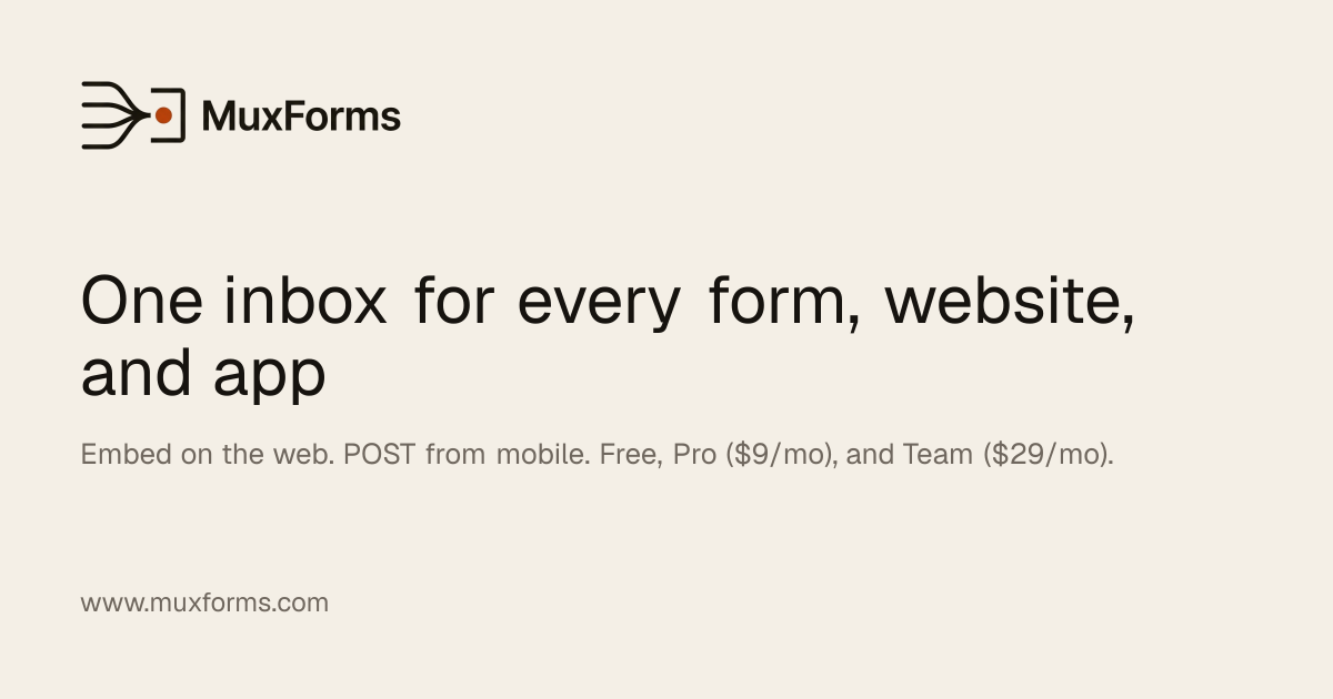 Quote request form template | MuxForms
